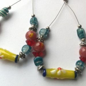 klipsy etno boho wiszące ceramika duże