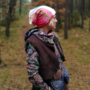 czapka damska patchworkowa dresowa sportowa etno boho