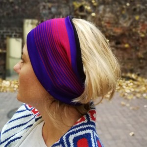 Opaska damska miła szeroka dzianina joga sport