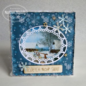 Kartka świąteczna z shaker boxem