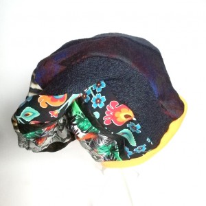 czapka damska etno boho patchwork handmade folk