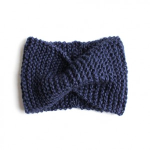 Granatowa opaska w stylu retro