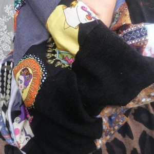 komin patchworkowy zimowy boho handmade kolorowy ciepły