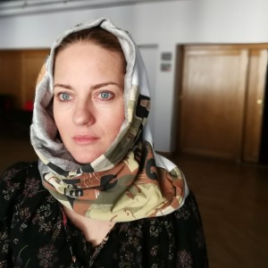 komin patchworkowy zimowy boho handmade kolorowy ciepły