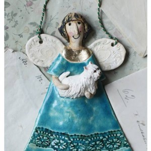 Aniołęk z pieskiem Westie