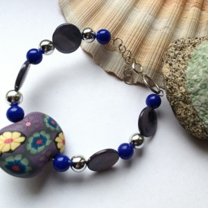 bransoletka uniwersalna kwiatowa folk