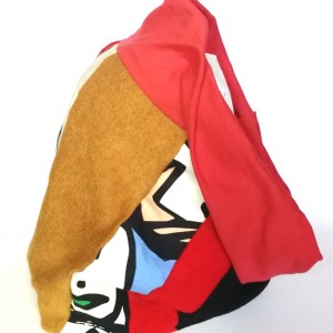 komin kolorowy ciepły patchworkowy boho etno zwariowany handmade