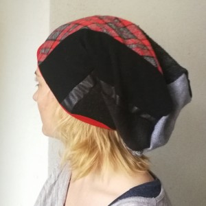 czapka damska patchworkowa styl boho szkocka kratka stylboho