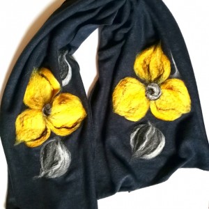 szal wełniany i czapka do kompletu