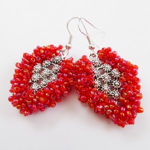 Multibeads 517 kolczyki czerwone