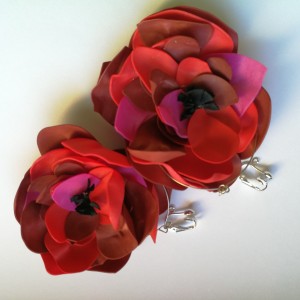 Klipsy lekkie boho kwiaty orient