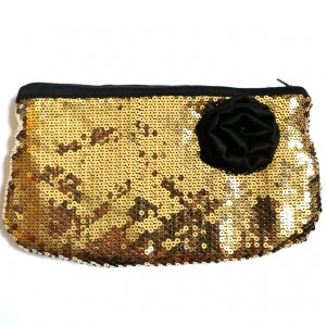 złota retro torebka z różą