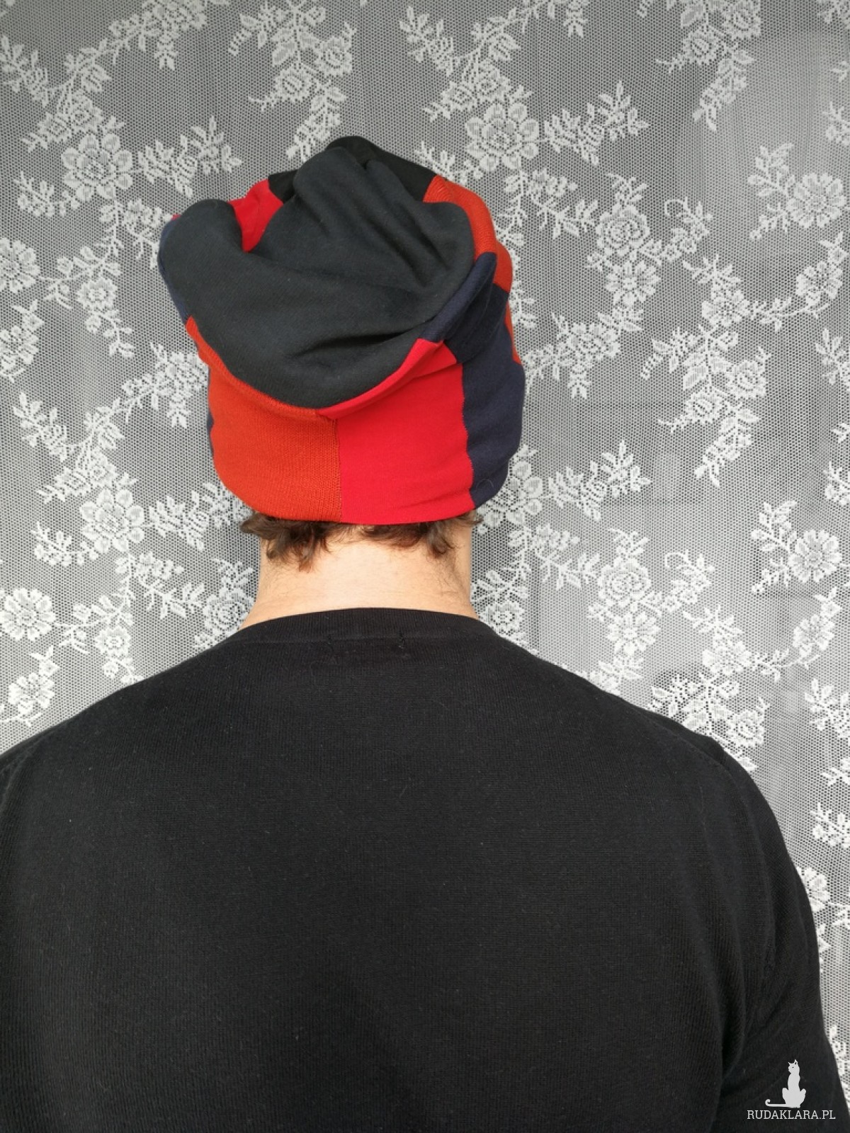 czapka damska męska unisex szyta patchworkowo