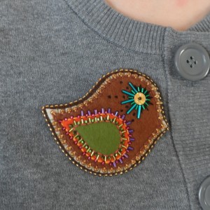 FUN filcowa broszka ptaszek 060