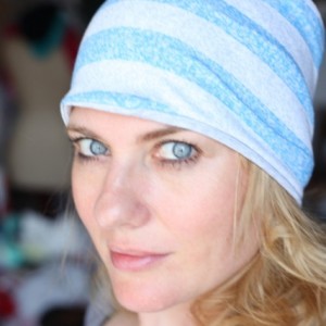 opaska bawełniana w paski damska