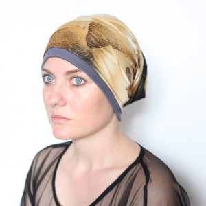 czapka dzianinowa na podszewce