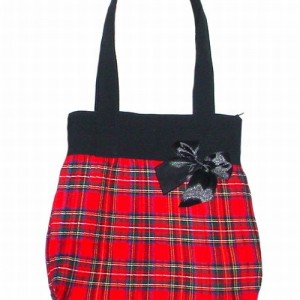 Nieduża torebka damska w szkocką kratkę