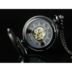 ELEGANCJA CZERNI I (GLOVE) - zegarek kieszonkowy, dewizka