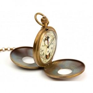 FRANCUSKI SZYK - zegarek kieszonkowy, dewizka