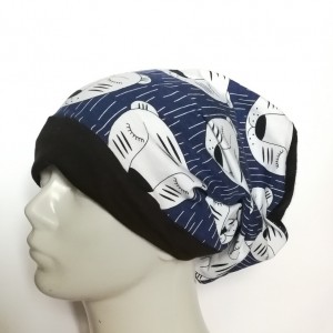 czapka damska męska w śpiące tygryski handmade