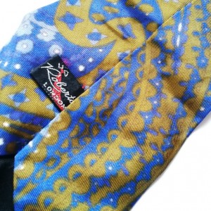 krawat vintage w kolorze niebieskim