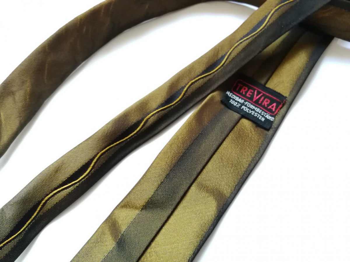 krawat vintage  złoto-czarnym typu żmijka