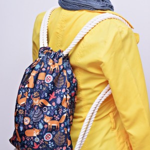 Workoplecak wodoodporny, worek plecak, torba na plecy, worek ze sznurami, plecak wodoodporny liski