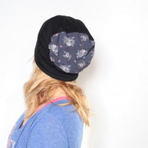 czapka dresowa damska w kwiaty