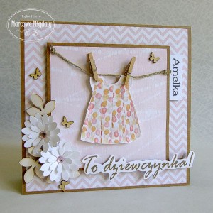 Personalizowana kartka na powitanie dziewczynki