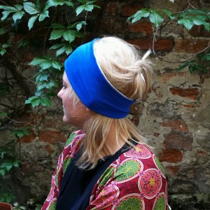 opaska damska niebiesko szara