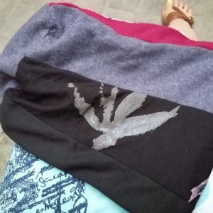 czapka damska patchworkowa ciepła miękka