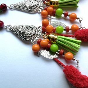 klipsy etno boho wiszące