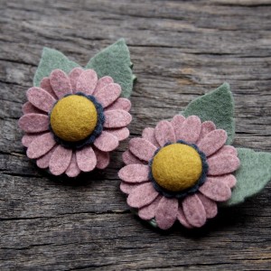 Spinki do włosów kwiatki cameo pink