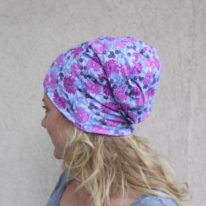 czapka dresowa sportowa w kwiaty
