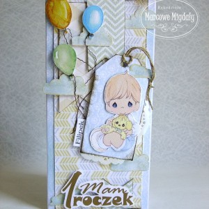 Kartka na roczek dla chłopczyka
