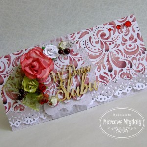 Ślubna kopertówka burgund