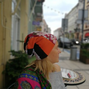 czapka szyta patchworkowo boho folk etno