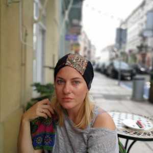 czapka szyta patchworkowo boho folk etno