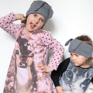 opaska dziecięca w paski z uszami