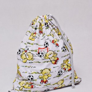 Worek na buty worek na kapcie do przedszkola do szkoły worek szkolny na ubrania miś piłkarz