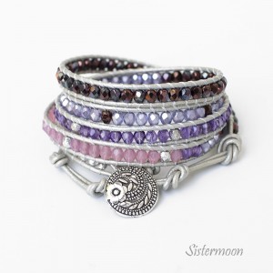 Bransoletka boho Silver Plum