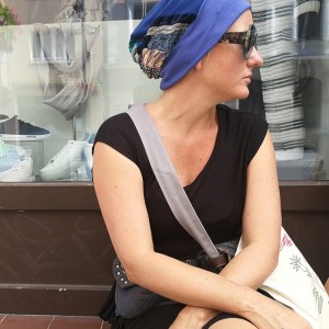 czapka turbanowa etno boho patchwork handmade