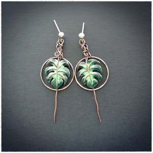 Kolczyki - Listki Monstery