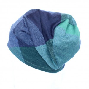 czapka damska dzianinowa w kratkę