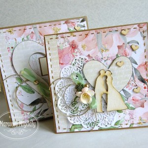 Ślubna kartka Boho w pudełku