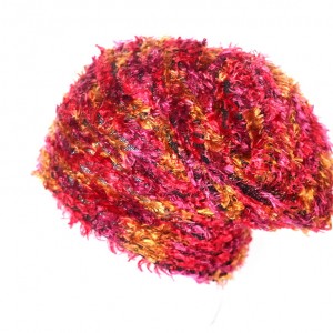 czapka dzianinowa z włosem mechatym