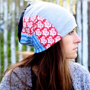 czapka damska patchworkowa etno