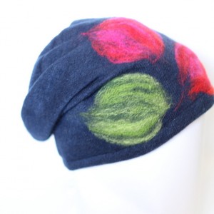 czapka wełniana filcowana handmade