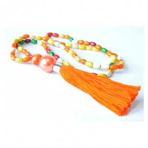 3967 długi kolorowy naszyjnik z chwostem