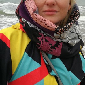 komin damski szyty patchworkowo handmade- box 44- uwaga poezja- zdesperowana prosiła o awans w szpagacie online na czacie